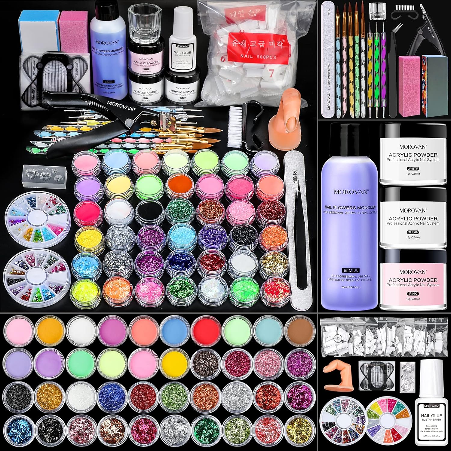Buy Morovan Acrylic Nail Kit Professional Acrylic Powder and Liquid