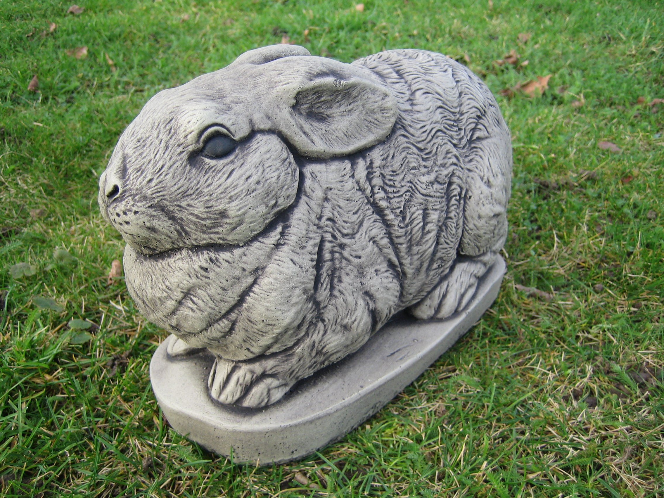 neilsstonecraft Ears down rabbit stone garden ornament || See my full shopfront with over 150 items available >> click the blue link below