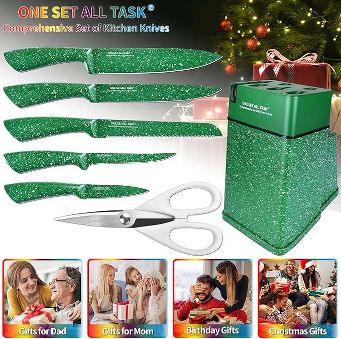 Set Cuchillos Cocina 7 Piezas Acero Inoxidable con Base miniatura 6