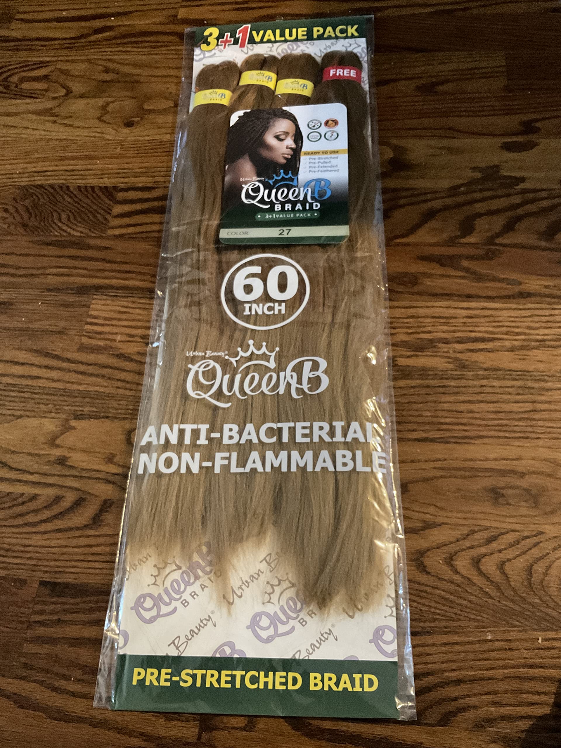 Amazon.com : Queen B Synthetic Pre Stretched Braid 4X Multi Bundle