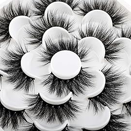 6D Mink Lashes Eyelashes Volume Dramatic Wispy Lashes Mink zanlufly 22MM Long False Eyelashes Luxury Crossed Soft Volume Reusable 10 Pairs Lashes Pack