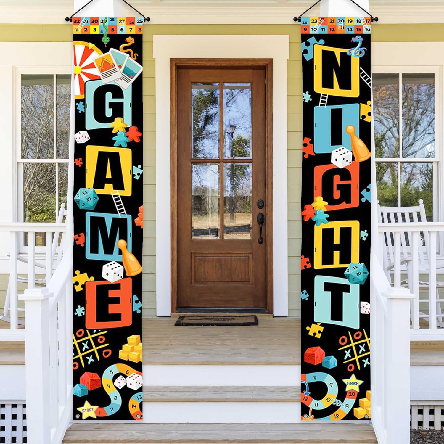 Lofaris Kids Party Banner - Game Night Decorations for Kids, 70.8x11.8 Inches - Game Theme Outdoor Porch Banner for Birthday Celebrations