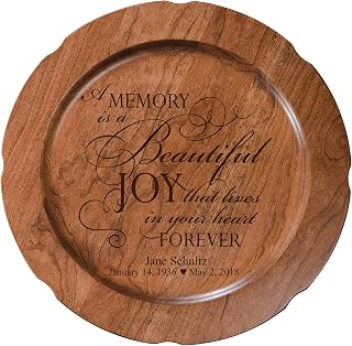 LifeSong Milestones Decorative Custom Memorial 12" Plate A Memory Funeral Condolence Gift in Loving Memory for Loss of Loved One Remembrance Bereavement Keepsake