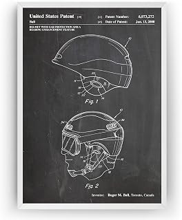 Magic Posters Snowboarding and Skiing Helmet 2000 Patent Print - Snowboard Ski Poster Giclee Art Wall Decor Vintage Blueprint Gift - Frame Not Included