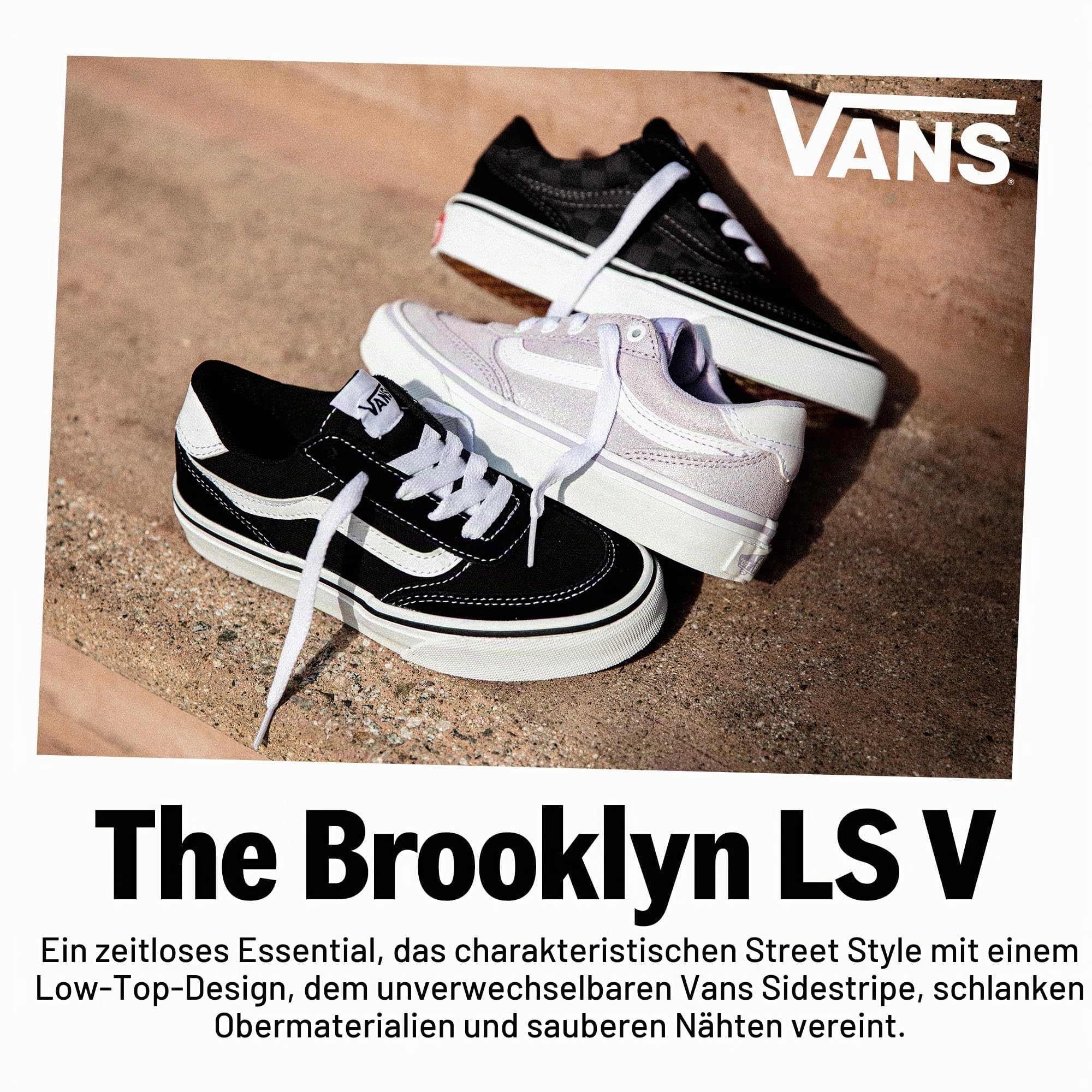 Vans Herren Turnschuhe Brooklyn Aus Wildleder, Black/White