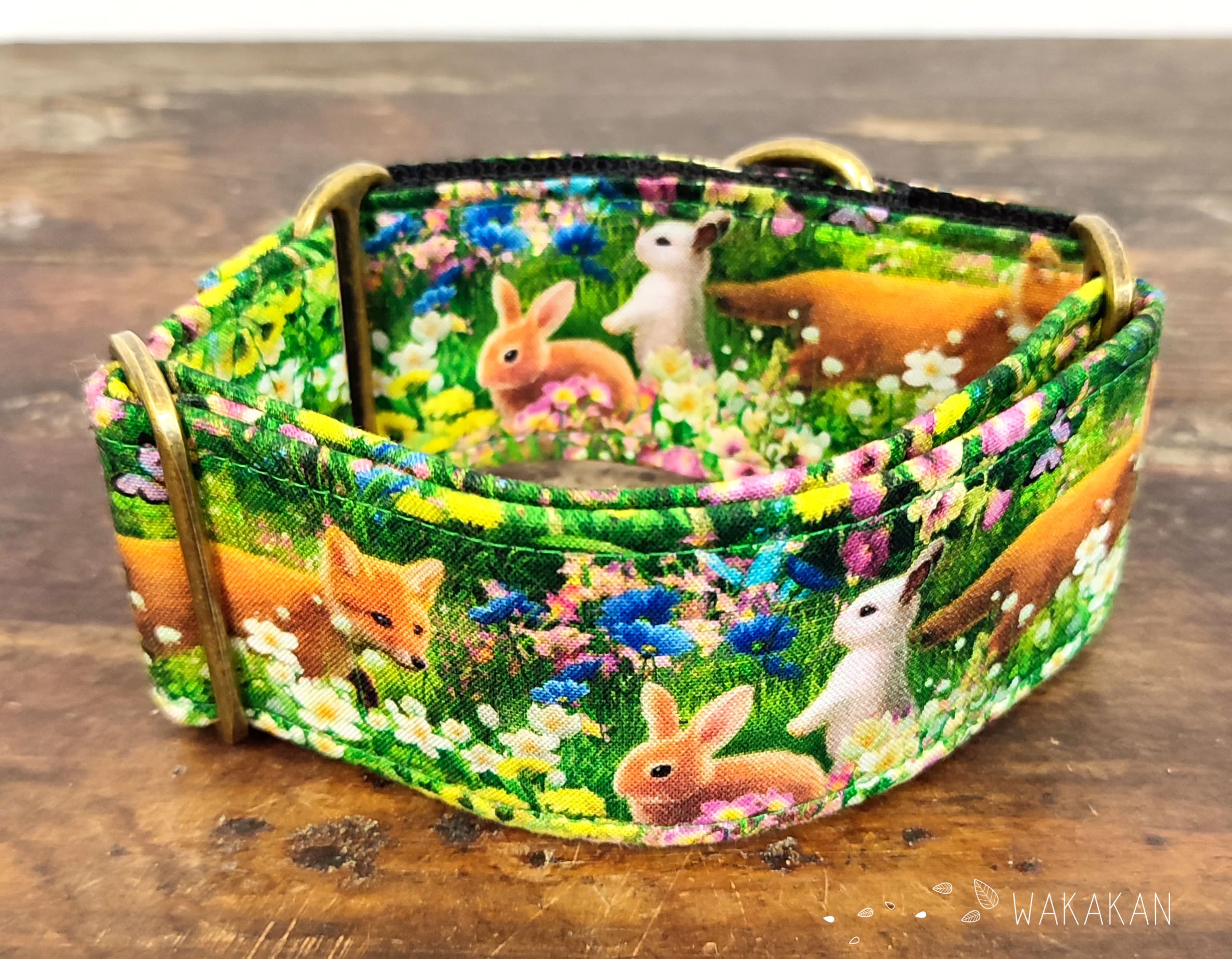 Collar Martingale Para Perro: Forest Friends, Hecho a Mano en España por Wakakán