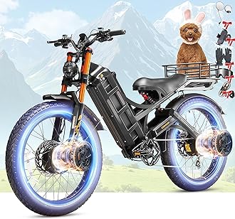 eAhora Romeo Pro 2 ebike-[2026 Latest] 46 MPH 4000W Dual Motor Ebike,52v 70Ah 200 Miles Long Range Electric Bike for Adults，26" Fat Tire Full Suspension Mountain Bike,Off-Road Fastest Electric Bike