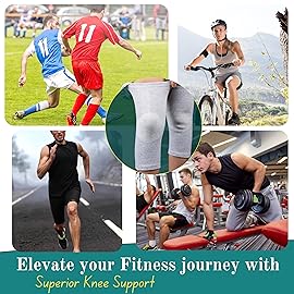 Wonder Care 2-Pack Bamboo Knee Compression Sleeve for Men and Women, Compression Knee Sleeve for Running, Volleyball, Gym Weightlifting Made from Bamboo Yarn, Perfect Knee Brace for Knee Pain and Enhanced Comfort - 1 Pair