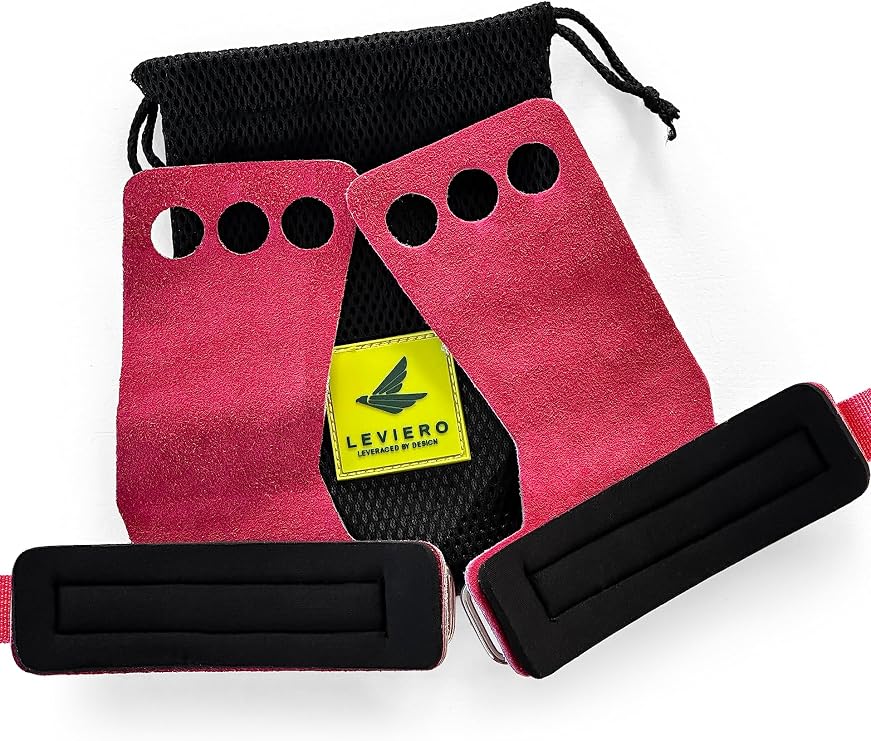 Woddies Gymnastics Grips for CrossFit, Pull-Ups, Weightlifting - Soft Leather, Comfort Fit, Durable WOD Grips for Adults
