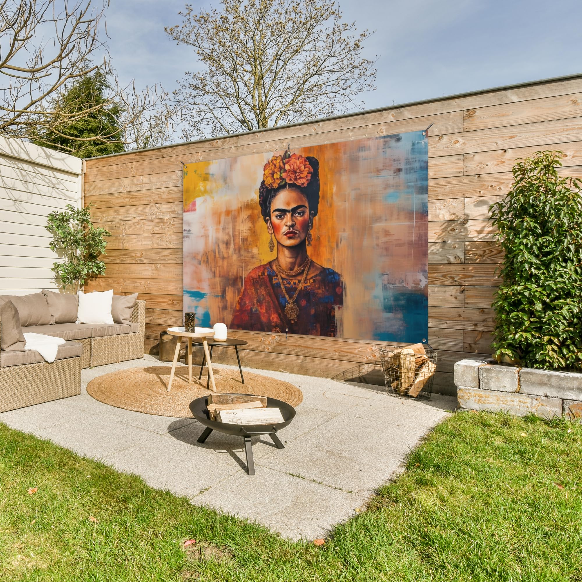 MuchoWow© Poster De Jardin Decoracion Balcón Wall Decoration Adornos Pared | 180x120 cm - Terraza Exterior Decoración Patio Posters Decorativos Retrato - Joyería - Pintura
