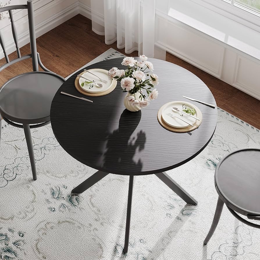 Amazon.com - ChooChoo Round Dining Table for 2, Farmhouse Wood