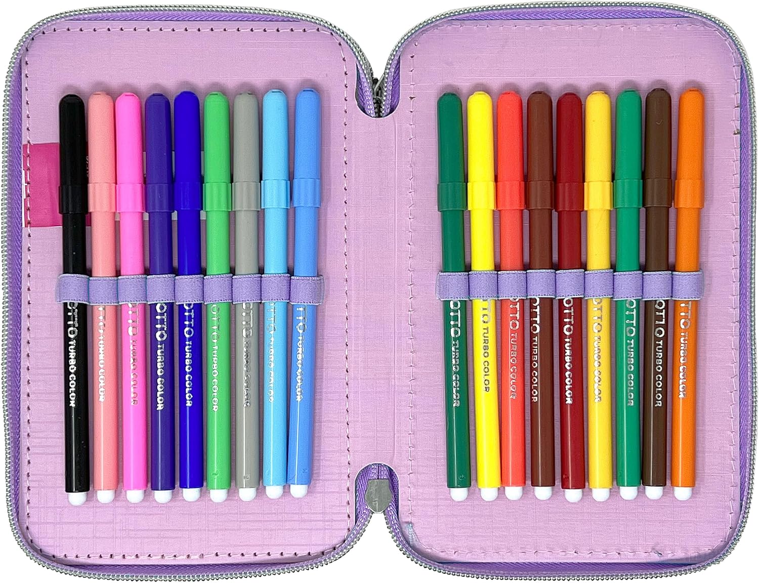 Clondo Piórnik Dziewczęcy 3 Komory Dla Stitch Angel Fanów Zawiera 44 Elementy Kredki Mazaki Nożyczki Szkoła Podstawowa Roze en Paars