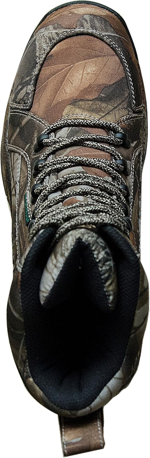 Miniatura 5 de R RUNFUN Botas de caza ligeras para hombre, calzado de caza con aislamiento impermeable de camuflaje, botas de senderismo con entresuela de EVA,