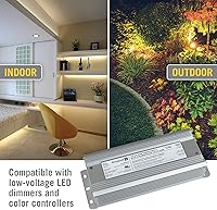 Vista 3 de Armacost Lighting 812000 cinta de 200 W, tira, disco, barras lineales y controlador LED de iluminación de paisaje, plata