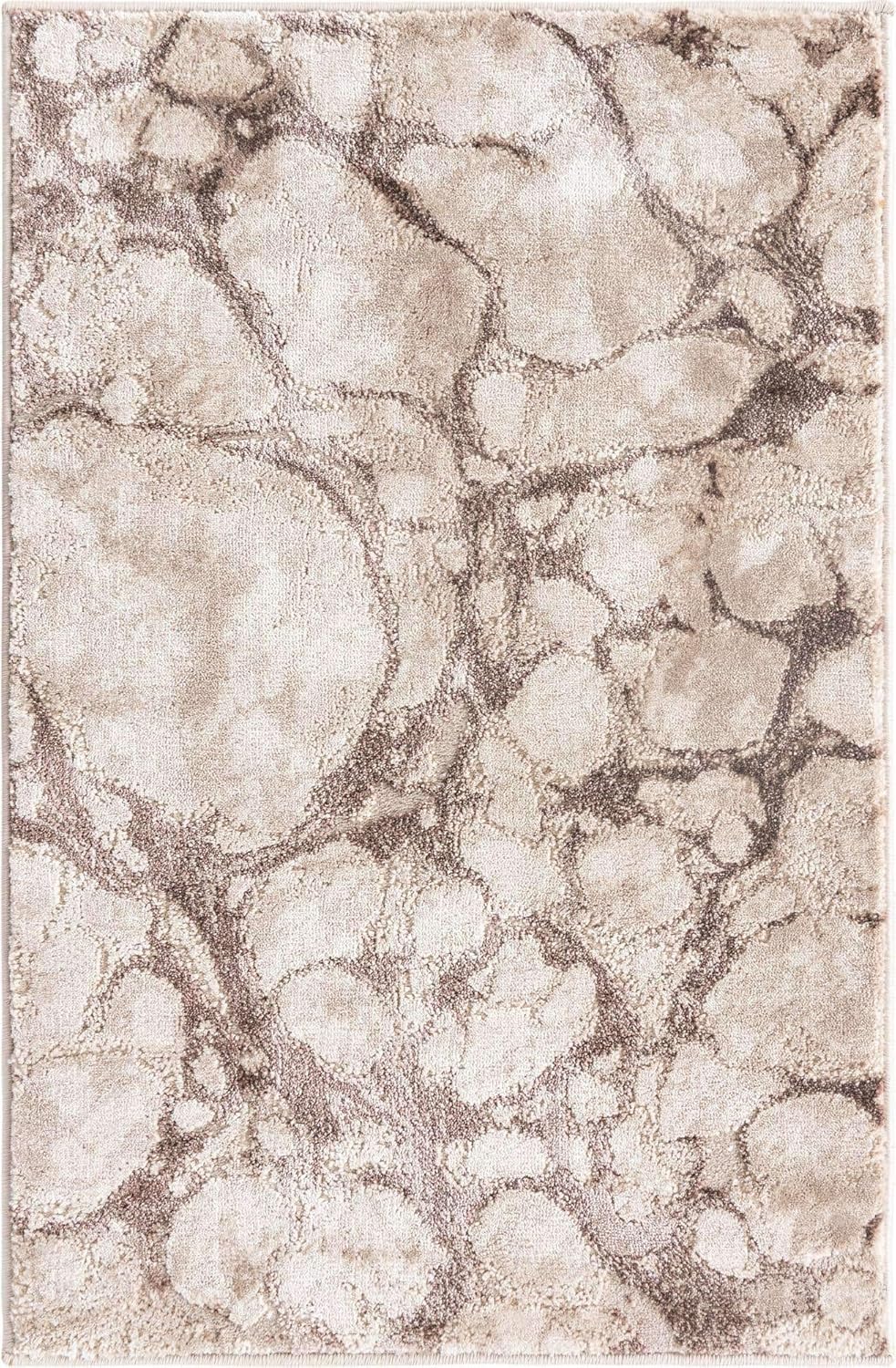 Unique Loom Oasis Collection Area Rug - Breeze (2' x 3' Rectangle, Brown/ Beige)