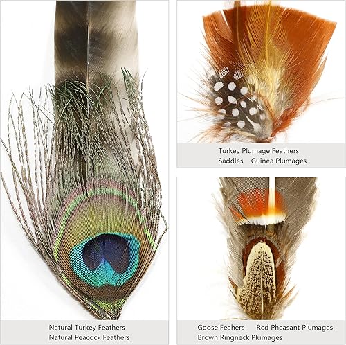 Miniatura 5 de Plumas de sombrero 10 estilos surtidos para sombreros Fedora, accesorios coloridos de plumas reales para hombres y mujeres