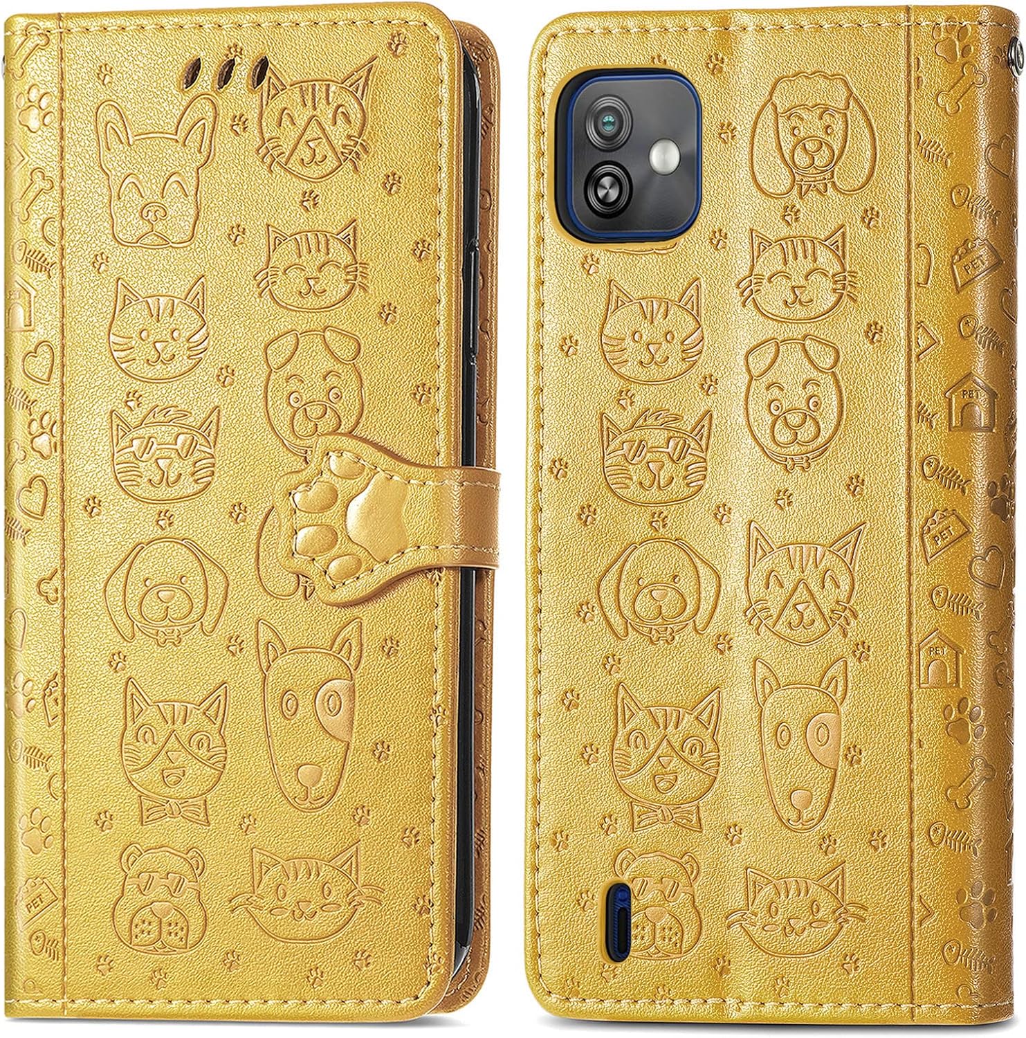 YukeTop Cover per Wiko Y82, Pelle PU Premium Magnetico Flip Case