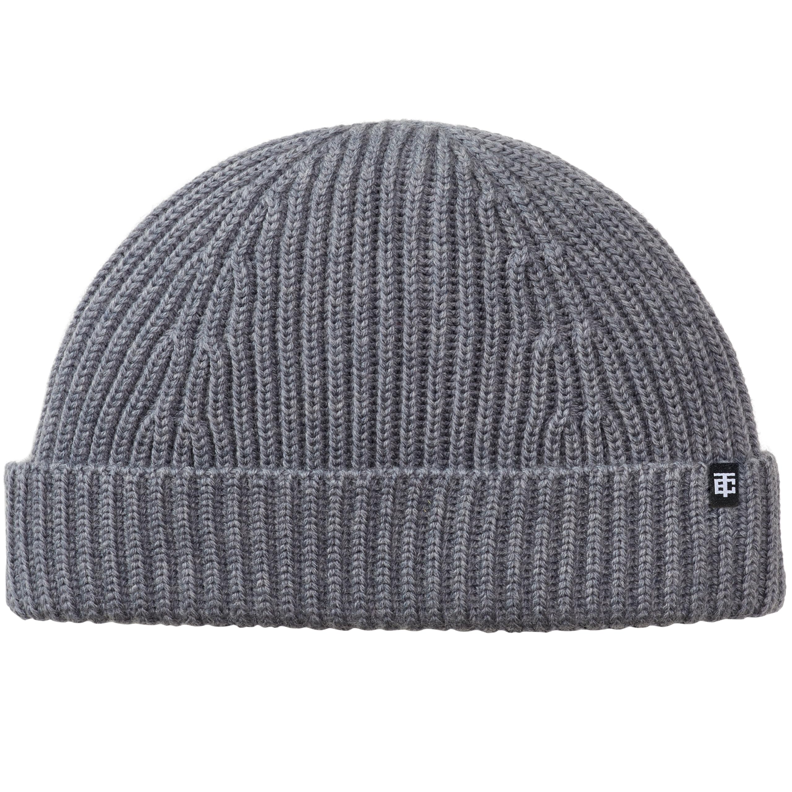 Enter the Complex® Short Fisherman Beanie, Docker Hat, Men and Women, Trawler Beanie, 100% Merino Wool, Roll Cap, gray, One Size