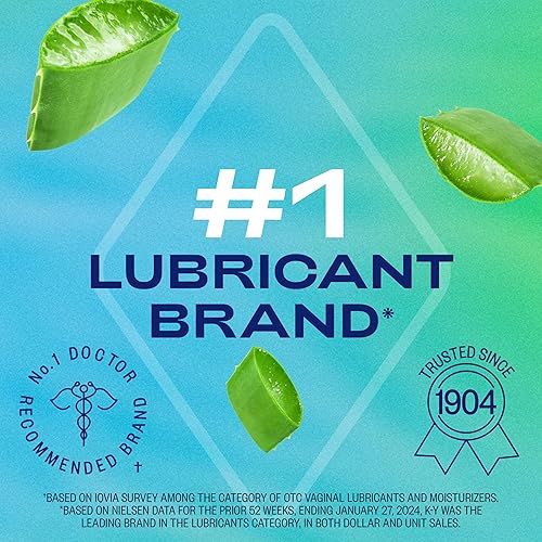 Miniatura 2 de K-Y Sensación natural con aloe, lubricante a base de agua para sexo, juguete sexual y lubricante anal, lubricante personal no pegajoso, apto para