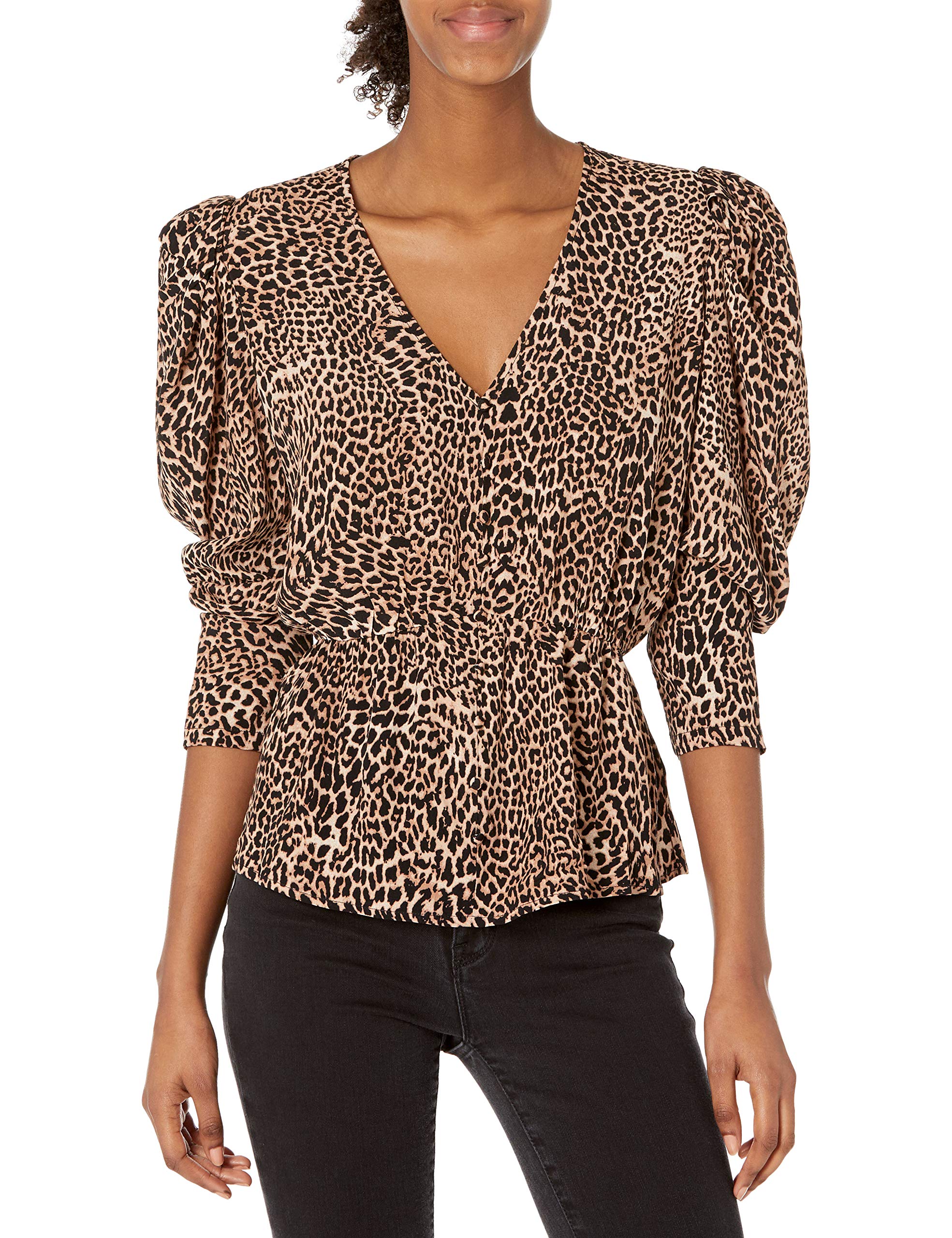 Sugar Lips womens Dance the Night Away Puff Sleeve Top Blouse