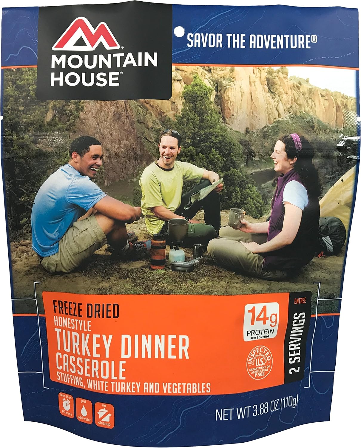 Mountain House Homestyle Turkey Dinner | Freeze Dried Backpacking & Camping Food