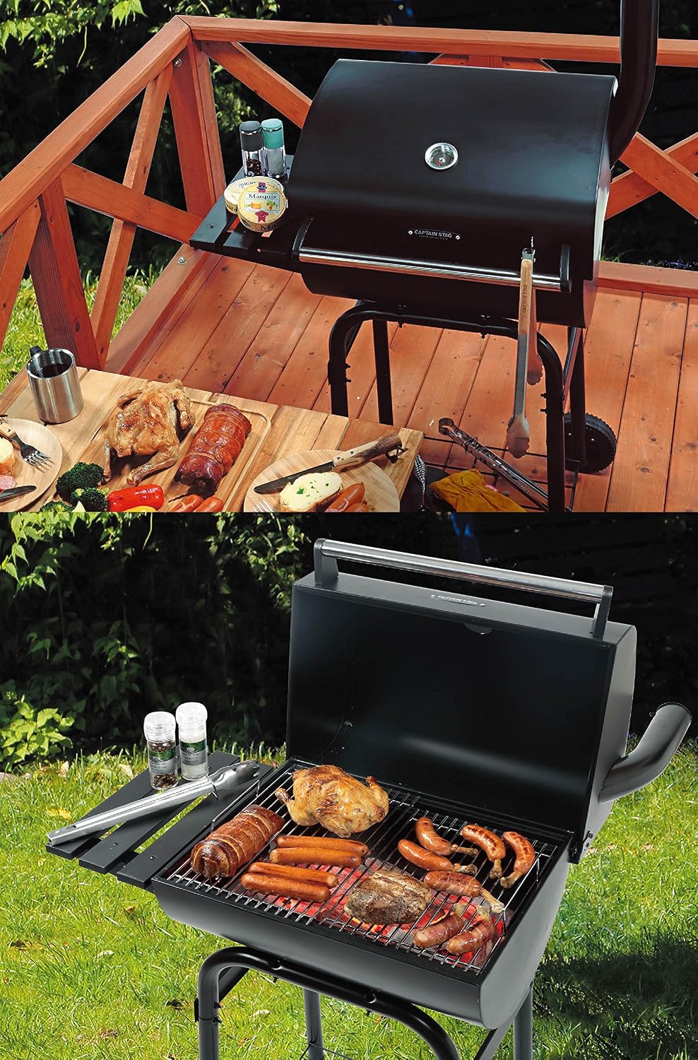 CAPTAIN STAG American Oven Grill BBQ Chimney Home Garden