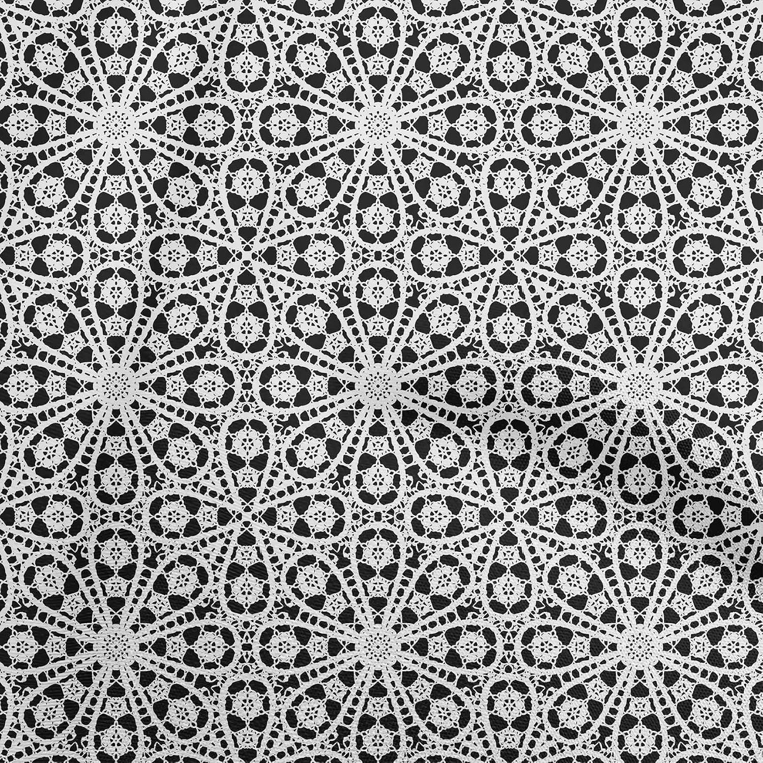 oneOone Cotton Flex Black Fabric Block Sewing Craft Projects Fabric Prints By Yard 40 Inch Wide-XK