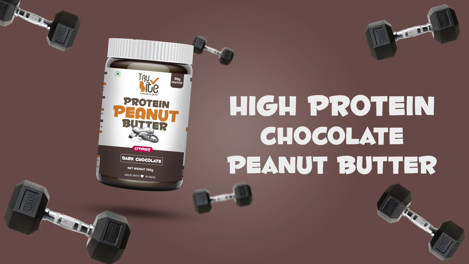Trubite High Protein Dark Chocolate Peanut Butter (Crunchy) (750g) | High  In Protein | Goodness Of Dark Chocolate | No Cholesterol | Rich In  Antioxidant : Amazon.in: Grocery & Gourmet Foods