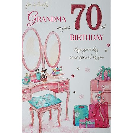 70th Birthday Card for a Grandma : Amazon.co.uk: Stationery & Office ...
