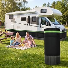RV Skirting for Travel Trailers & 5th Wheels, 65.5FT Skirting for RV Campers Heavy Duty 2.6FT High Camper Insulated Skirt with Bottom Stainless Steel, All-Weather Windproof Waterproof UV-Resistant