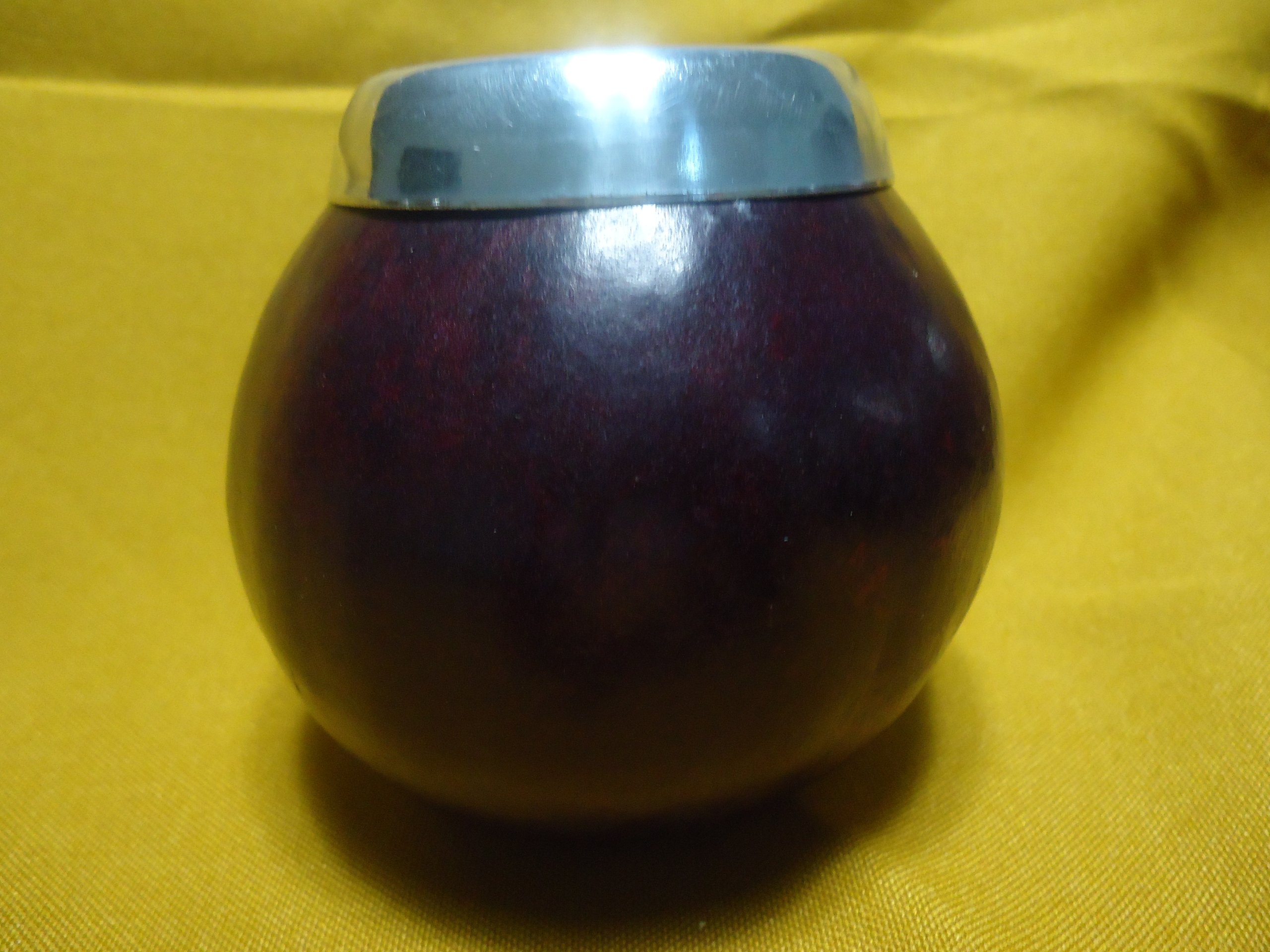 ARGENTINA NATURAL YERBA MATE GOURD / ALUMINIUM RIM