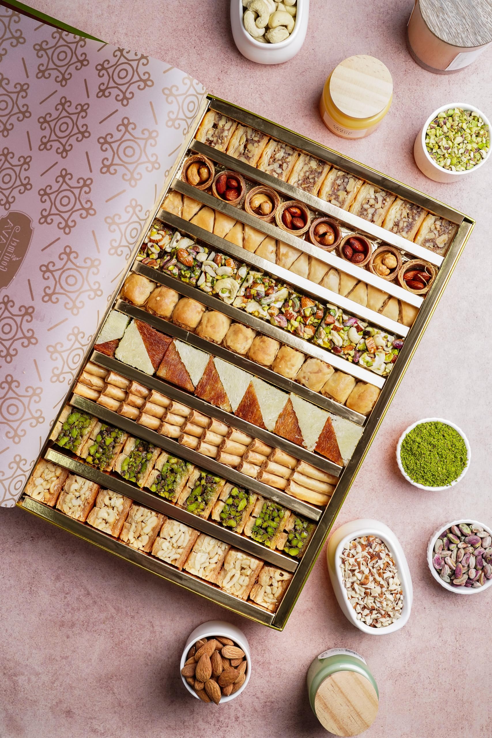 Gourmet Baklava Assorted Baklava Gift Box of Cashew Baklava | Pista Baklava | Almond Baklava | Finger Baklava With Fresh Nuts (1 KG) (B0CLLRM3CD) Amazon Price History, Amazon Price Tracker