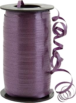 Berwick Offray 1 50 3/16 Wide Crimpled Curling Ribbon, 500 Yards, Plum Purple