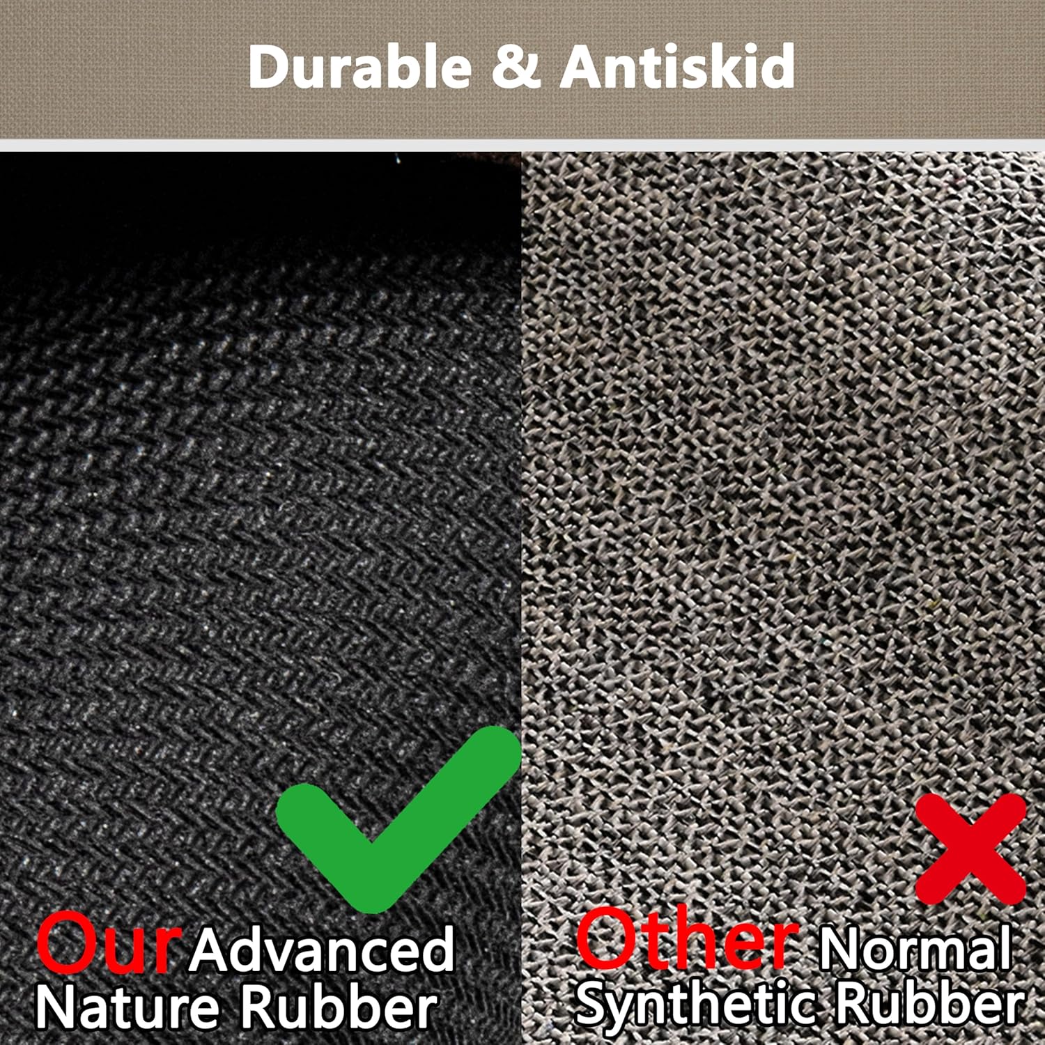 Large Bathroom Rugs Runner Non Slip Bath Mat 17" x 47", Quick Dry Bath Mat, Machine Washable Bathroom Rugs, Beige, Thin Bath Mat - Image 9