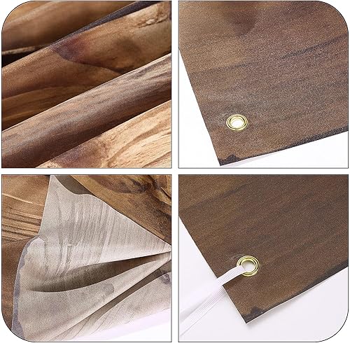 Miniatura 5 de Peryiter Telón de Fondo de Madera, Fondo de Pared de Madera Rústico, Telón de Fondo de Poliéster Duradero para Fotografía, Suministros para Fiestas,