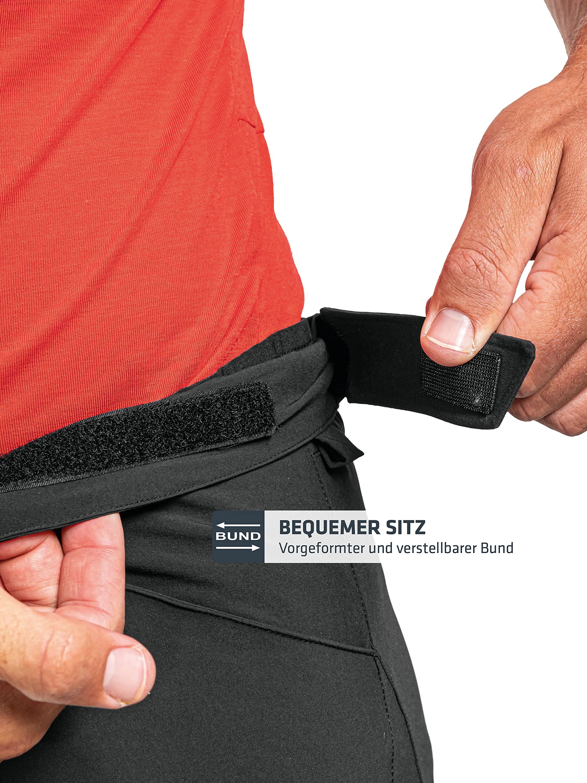 Schöffel Herren Shorts Danube M, Wasserabweisende Radlerhose, schnell trocknende Fahrradhose mit Bundverstellung