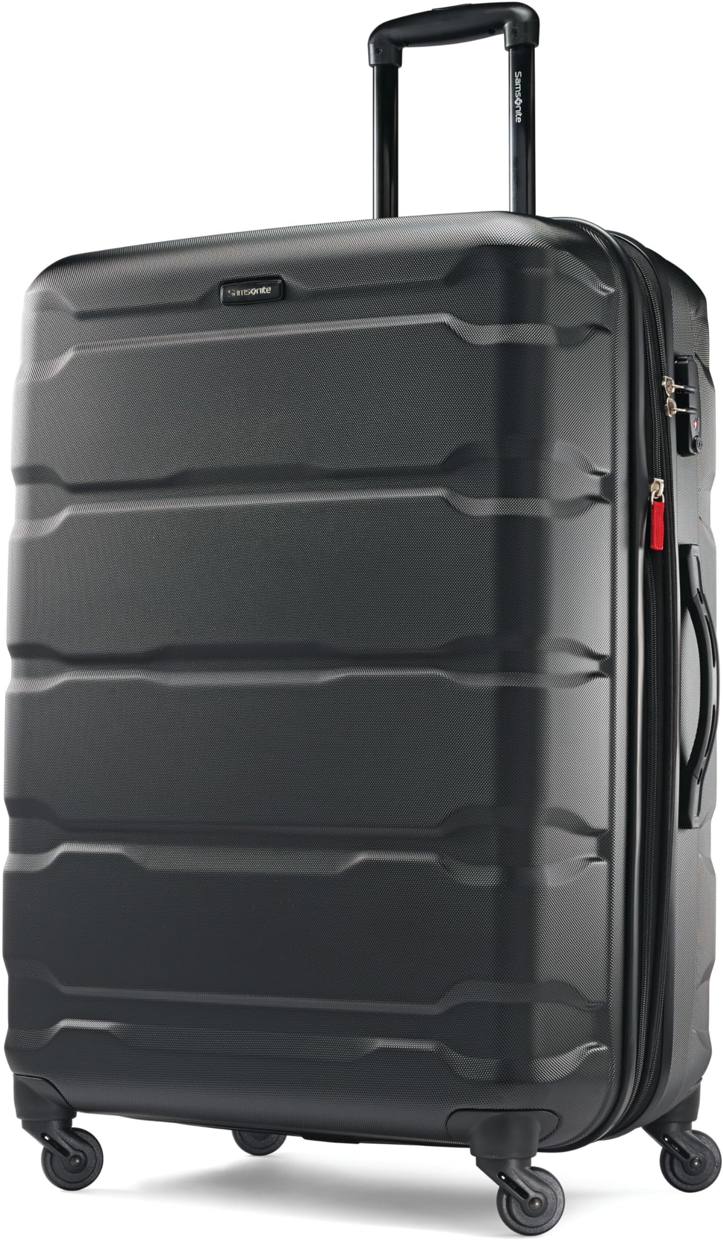 Omni PC Hardside Expandable Luggage with Spinner Wheels, Black, Checked-Large 28-Inch
