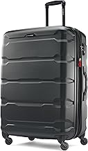 Samsonite Omni PC Hardside Expandable Luggage with Spinner Wheels, Black, Checked-Large 28-Inch