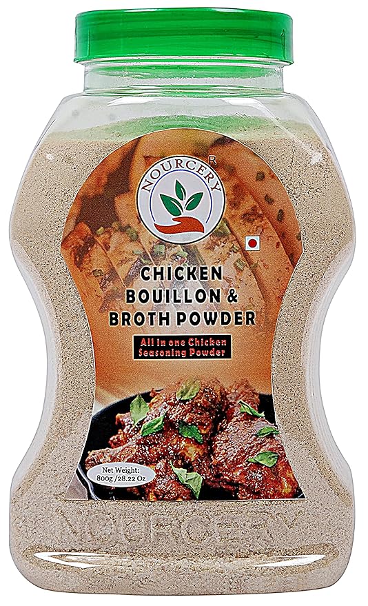 Nourcery Chicken Bouillon & Broth Powder, 800Gm (All In One Chicken