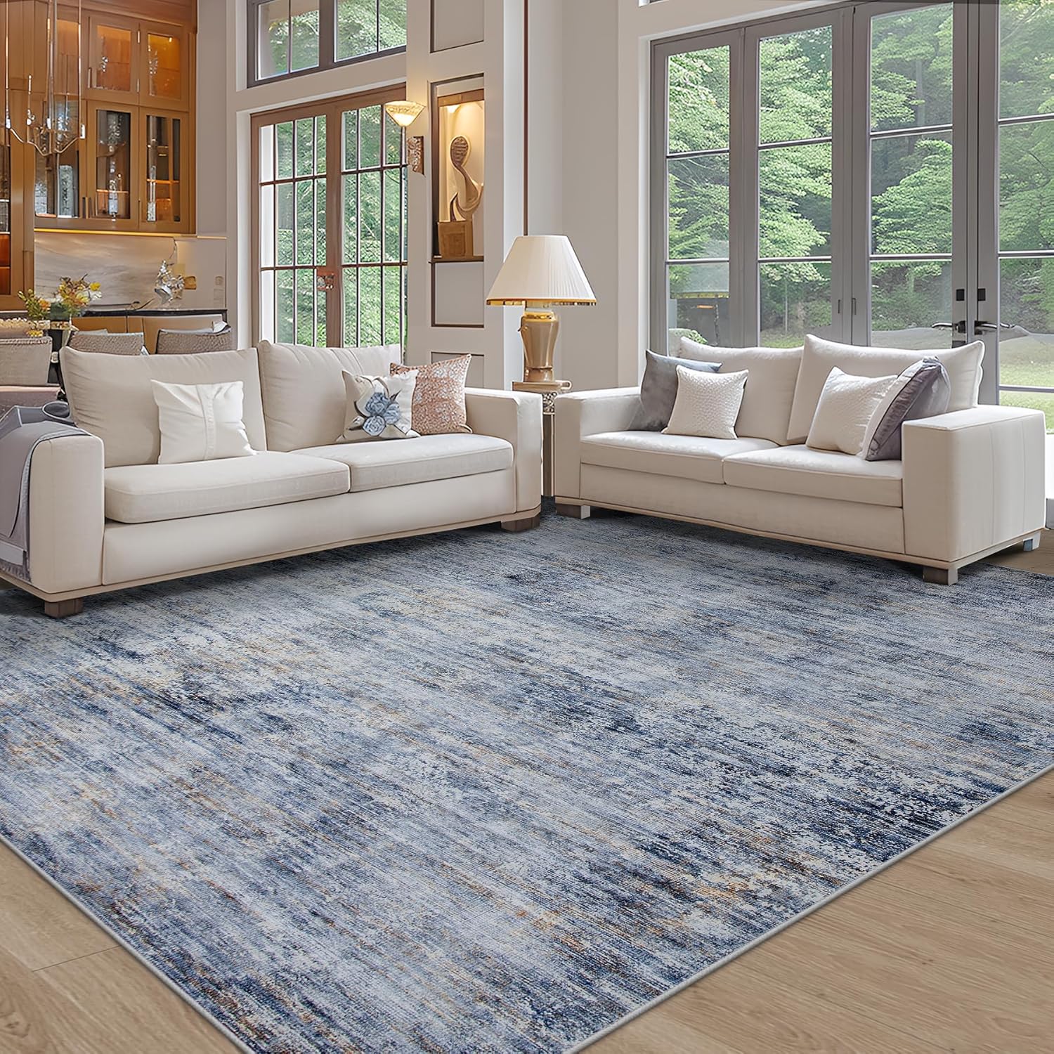 Amazon.com: Washable Rug 6x9 Area Rugs, Abstract Large Living Room Rugs ...