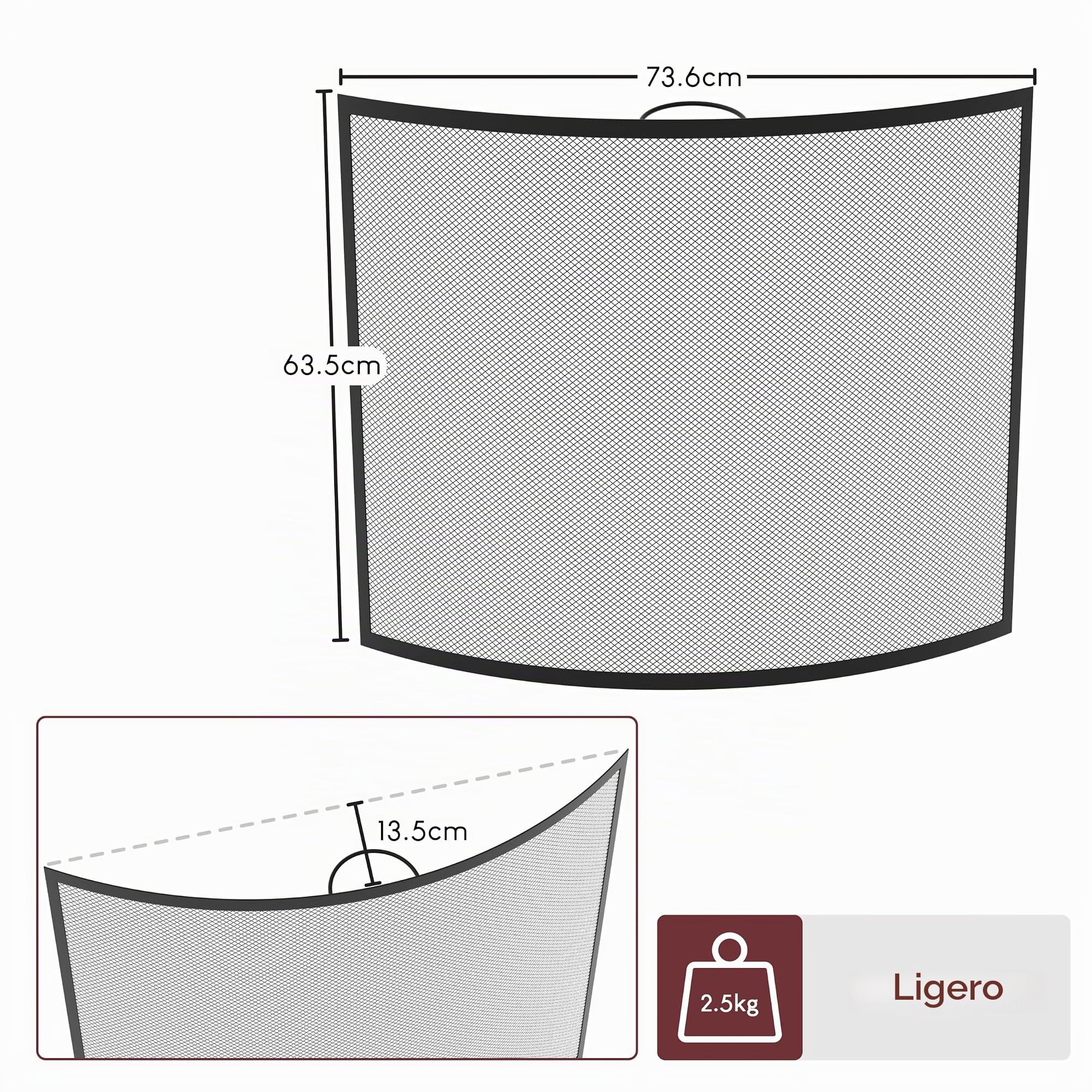 Fire Vida Buckton Spark Guard - Pantalla contra Incendios, Metal, Color Negro