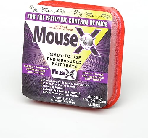 Miniatura 6 de EcoClear Products 620109, MouseX Bandejas de cebo premedidas de 3 onzas listas para usar, paquete de 4