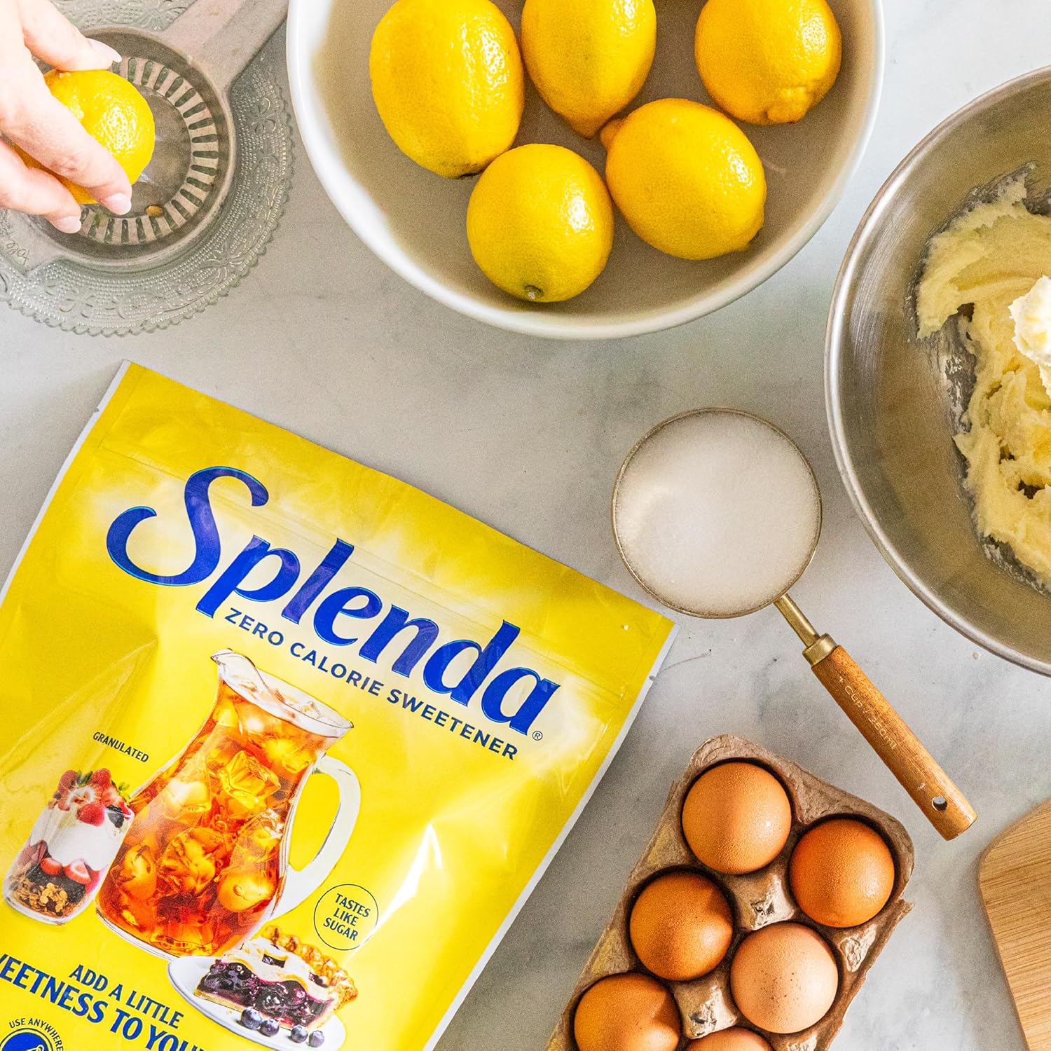 SPLENDA Zero Calorie Sweetener, Granulated Sugar Substitute, Resealable Twin Pack Bags, 25.22 Ounce (Each Pouch: 12.61 oz)