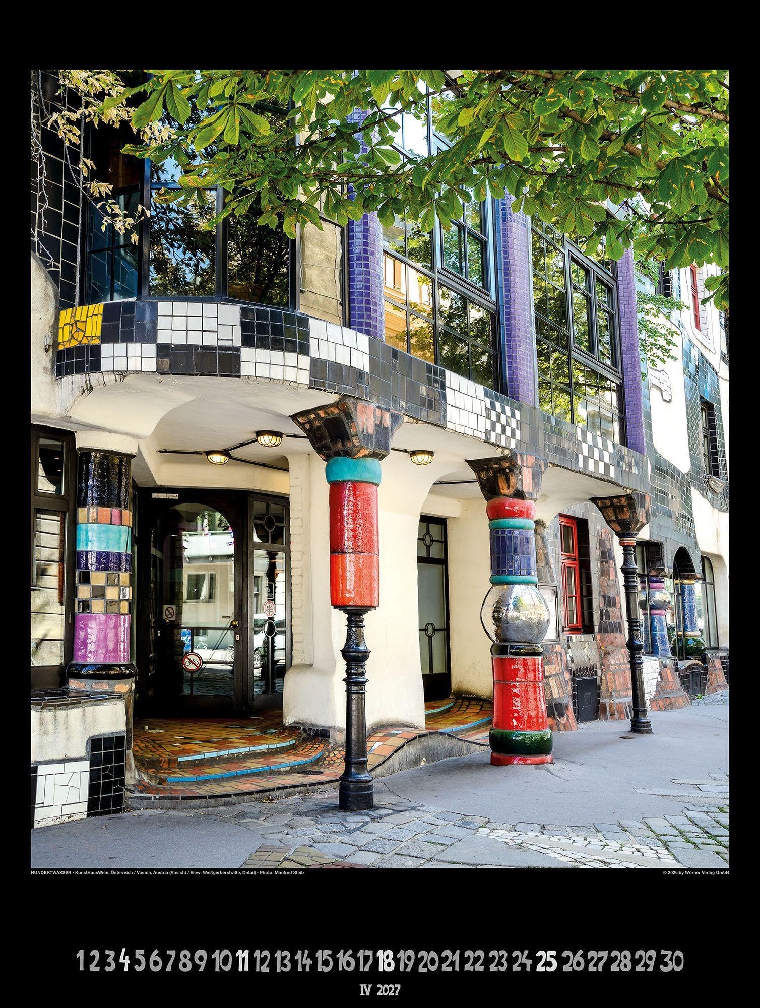 Großer Hundertwasser Architektur Kalender 2027