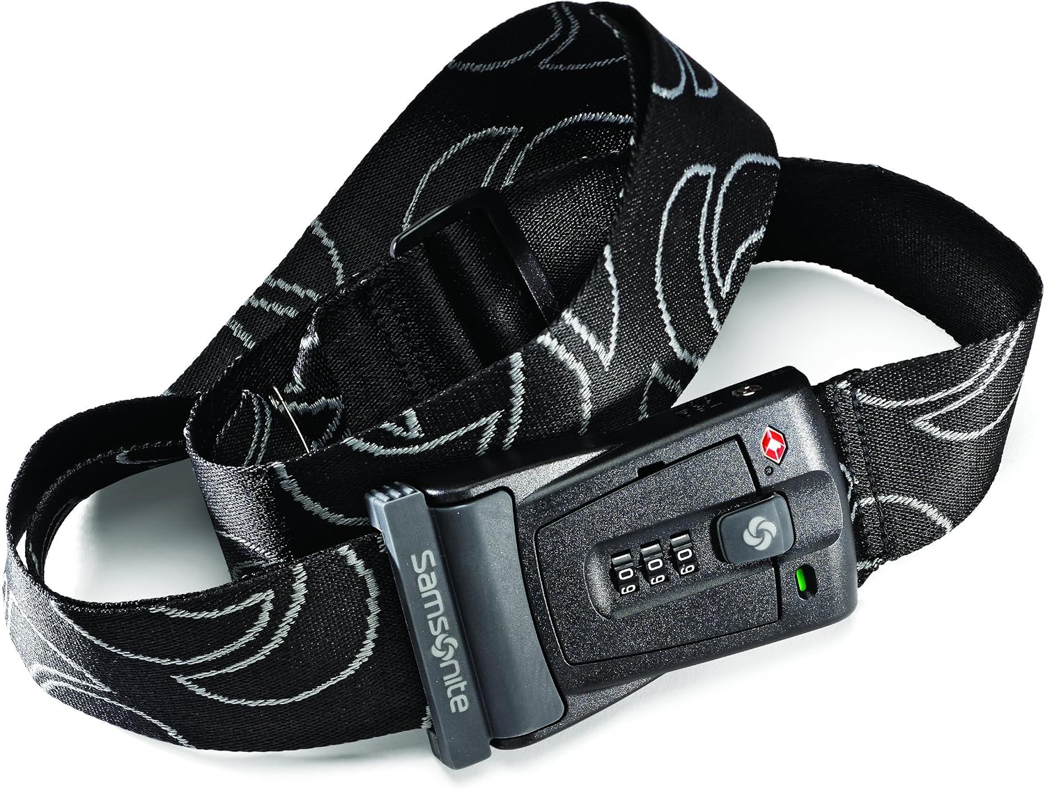Samsonite Luggage Travel Sentry 3 Dial Combination Strap, Black, One Size