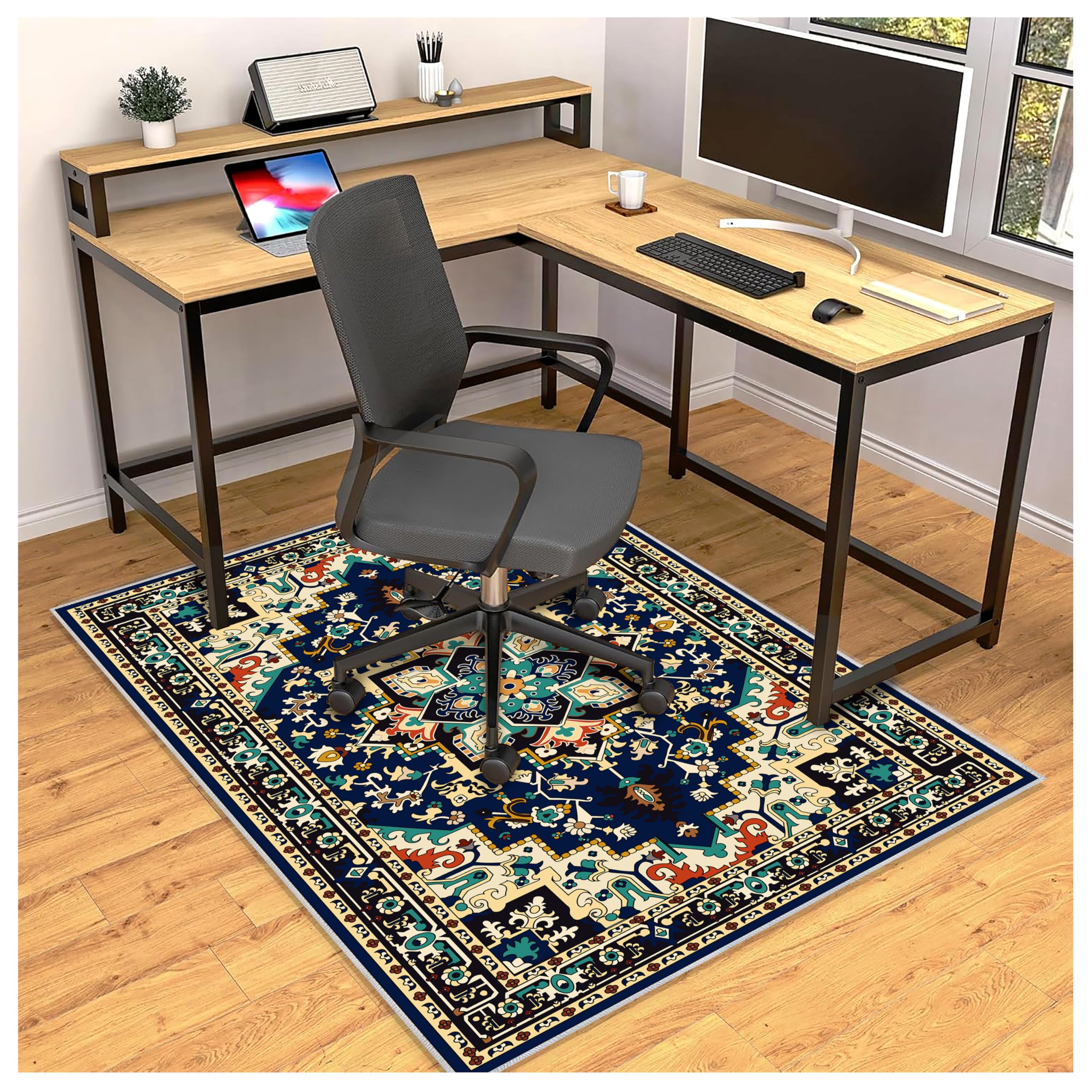 Heavy-Duty Chair Mats for Hardwood Floors Carpet Non-Slip Desk Chair Mat Protects Wood Tile Office Chair Mat for