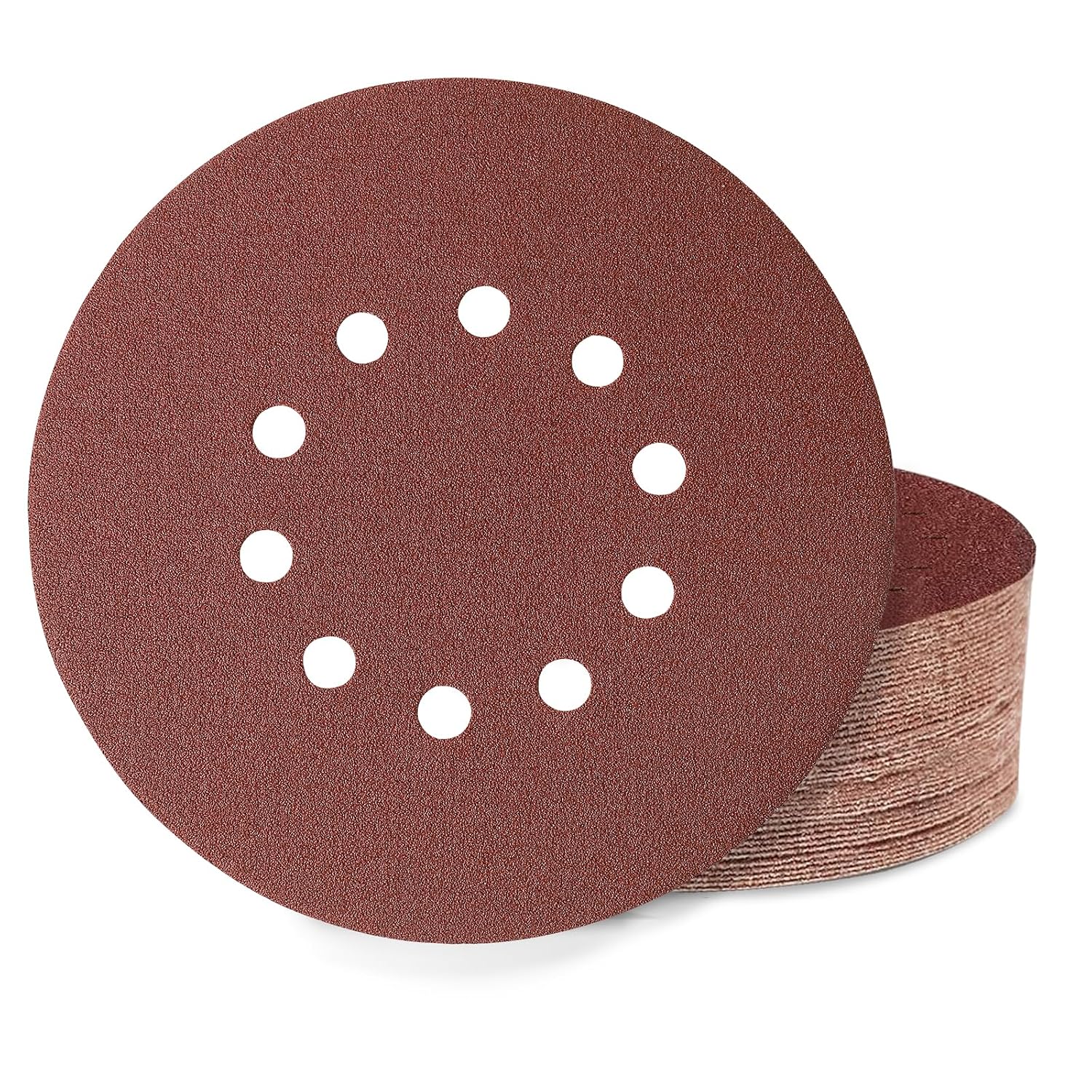 Pack of 40 Sandpaper 225 mm 10 Holes 225 mm Sanding Discs Grit 80 for Long-Neck Sanders Drywall Sanders Ceiling Sanders and Sanding Giraffe
