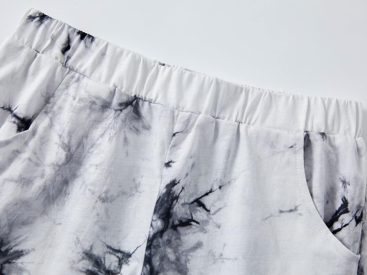 Topgal 100% Cotton Tie Dye Crop Top & Shorts Clothes Set Outfit for Big Girls Size 6-18 - Image 5