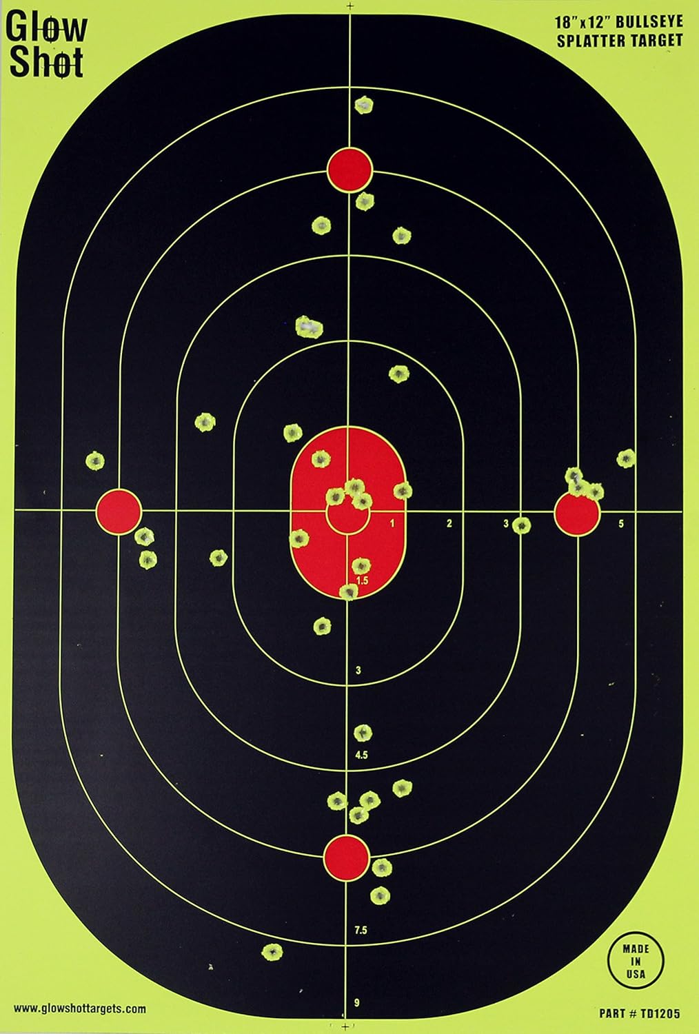 12x18-Inch Bullseye Glowshot Splatter Targets 10 Pack, 25 Pack, 50 Pack, 100 Packs (100 Pack)