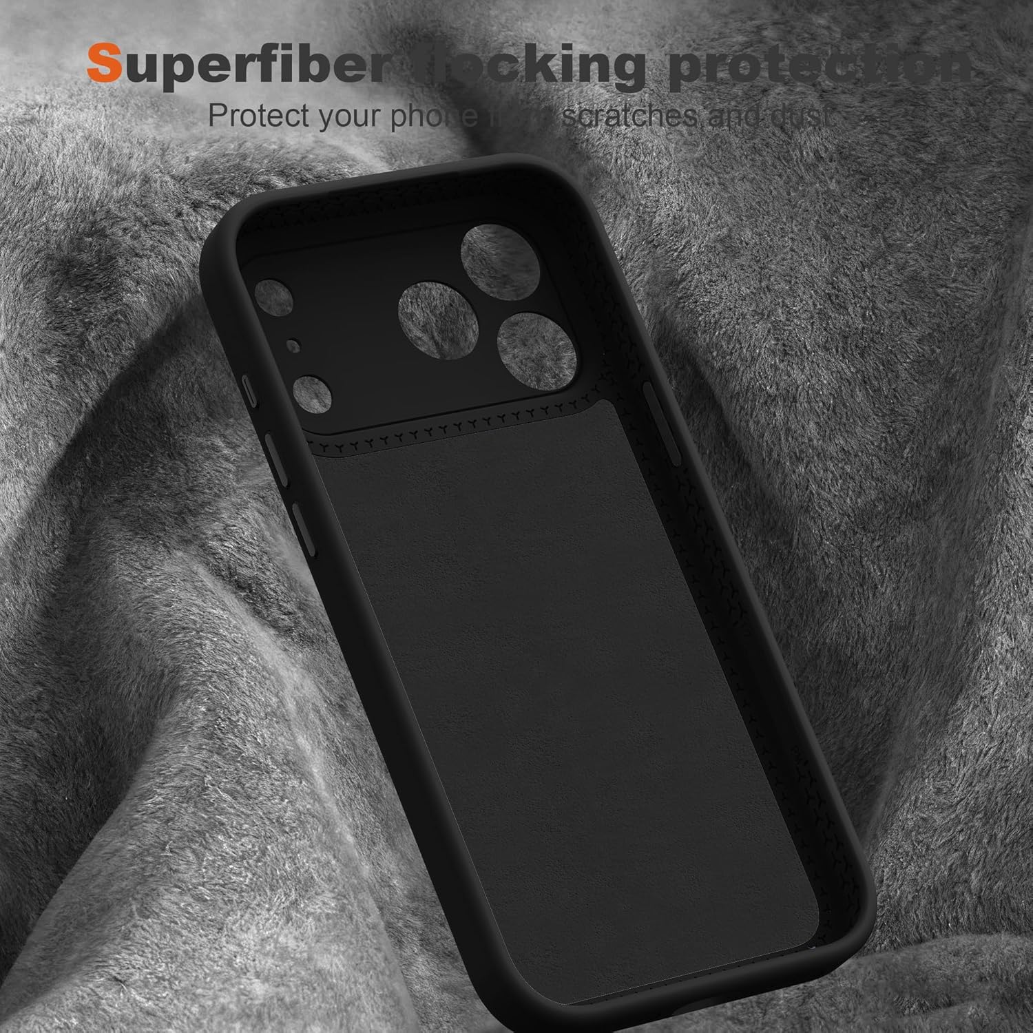 Compatible with iPhone 17 Pro Max Case 6.9'' with 360 Spin Magnetic Ring Stand[Compatible with Mag-Safe] Soft Liquid Silicone 17 Pro Max Case for Men Women,Black